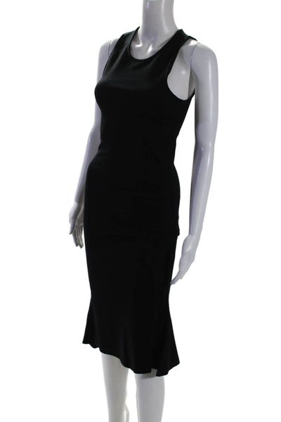 L'agence Womens Pullover Sleeveless Scoop Neck Long Dress Black Size XS