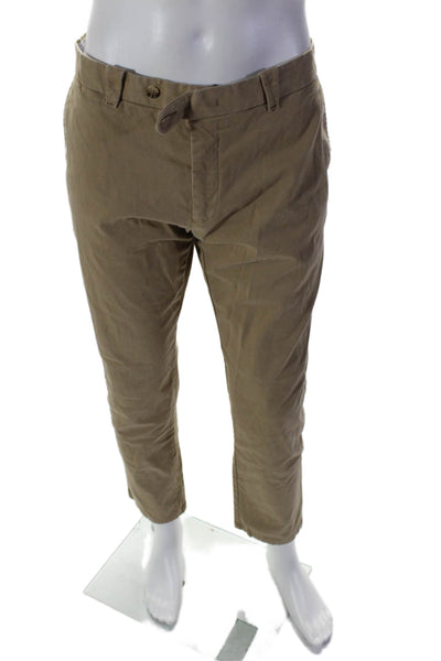 Bloomingdales The Mens Store Mens Pleated Tailored Fit Chino Pants Beige 36x30