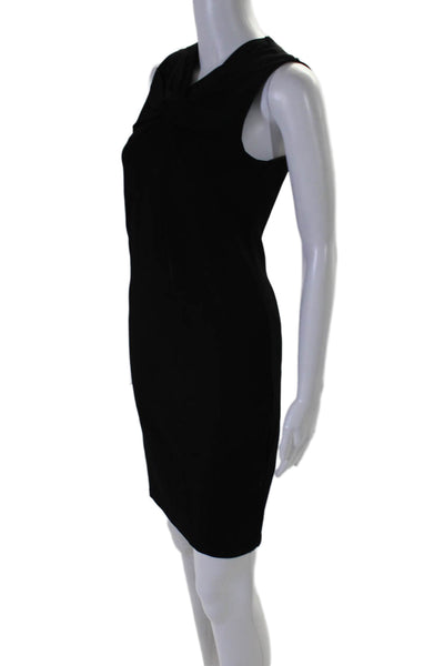 Helmut Lang Womens Sleeveless Twist Knot Body Con Dress Black Size Petite