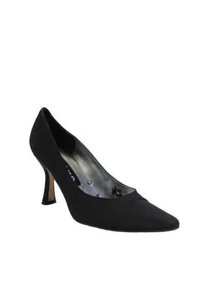 Nina Womens Pointed Toe Slip On Heels Pumps Black Size 7.5M