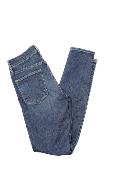 Frame Denim Womens Cotton Medium Wash Denim Skinny Jeans Blue Size EUR 24