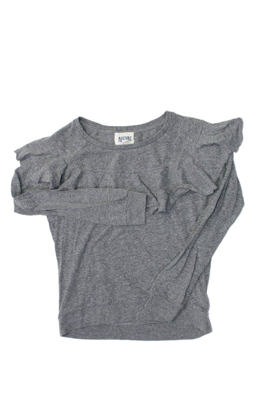 Standard James Perse Nation LTD Womens Scoop Neck Shirts Gray Size 1 Small Lot 2