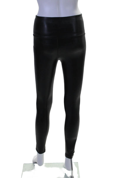 David Lerner Womens High Rise Faux Leather Ankle Leggings Black Size Extra Small