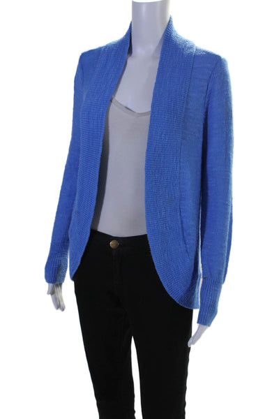 Lilly Pulitzer Womens Knit Long Sleeve Open Front Sweater Cardigan Blue Size S