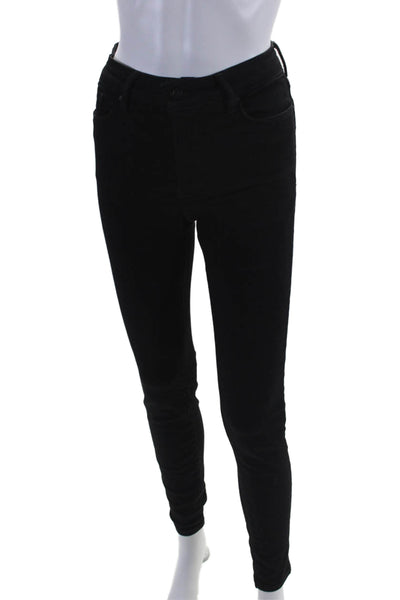 Allsaints Womens Mid Rise Flat Front Ankle Skinny Leg Jeggings Black Size M