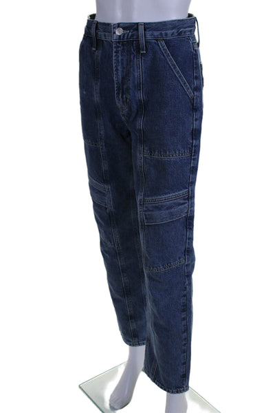 Agolde Womens Cotton Straight Leg Lined Medium Wash Denim Jeans Blue Size S