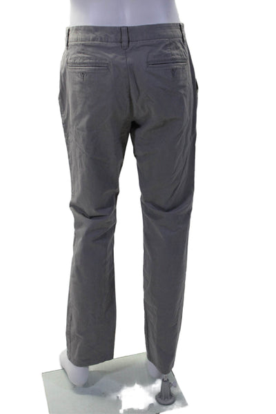 Bonobos Mens Zipper Fly Straight Leg Trouser Pants Gray Cotton Size 32x34