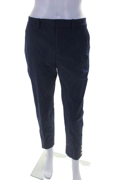 Polo Golf Ralph Lauren Womens High Rise Slim Leg Pants Navy Blue Cotton Size 2