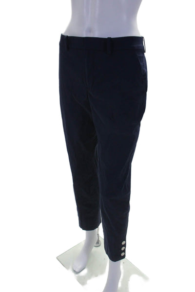 Polo Golf Ralph Lauren Womens High Rise Slim Leg Pants Navy Blue Cotton Size 2