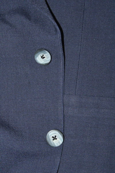 Christian Dior Mens Two Button Wide Lapel Blazer Jacket Navy Blue Size 42