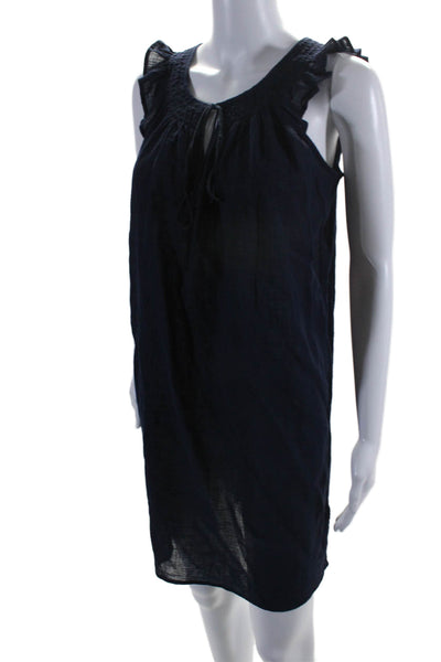 J Crew Womens Pullover Sleeveless V Neck Knee Length Dress Blue Size XS