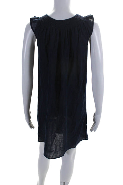 J Crew Womens Pullover Sleeveless V Neck Knee Length Dress Blue Size XS