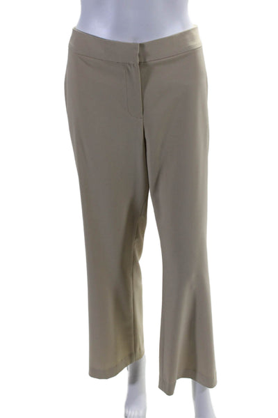 Tahari Womens 2 Piece Solid Single Breasted Pants Suit Beige Size 10