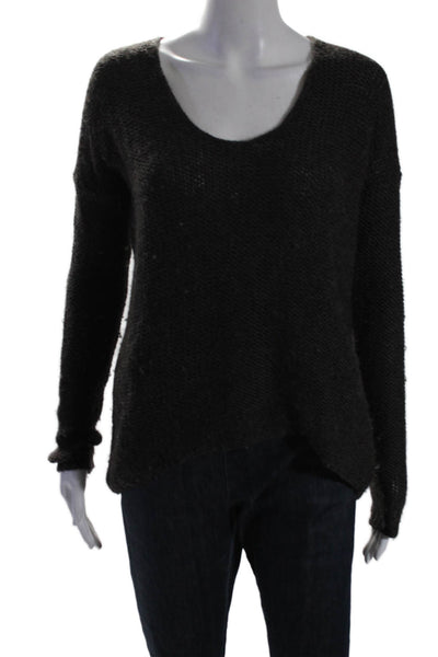 Helmut Lang Women's Round Neck Long Sleeves Pullover Sweater Black Size S