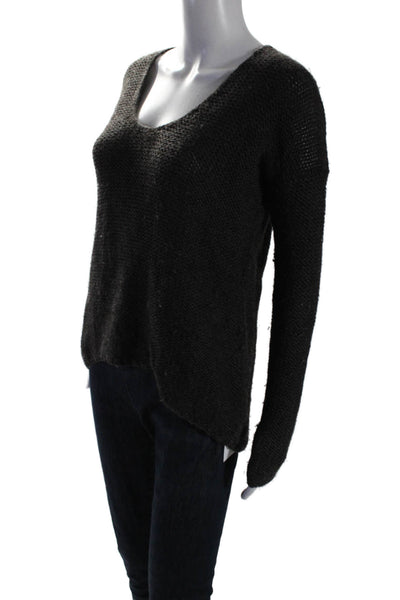 Helmut Lang Women's Round Neck Long Sleeves Pullover Sweater Black Size S