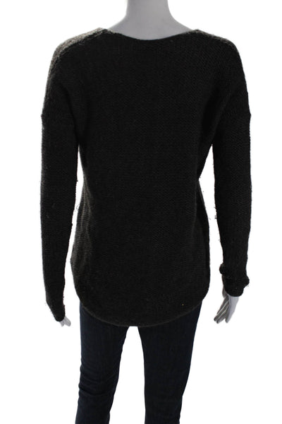 Helmut Lang Women's Round Neck Long Sleeves Pullover Sweater Black Size S