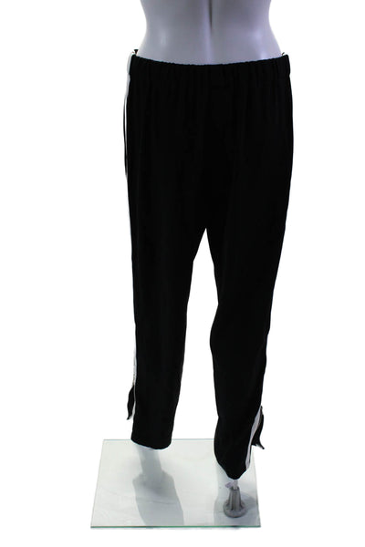 Rag & Bone Women's Drawstring Waist Zip Ankle Track Pants Black Size S