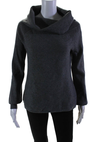 Calvin Klein Women's Cowl Neck Long Sleeves Pullover Sweater Gray Size S