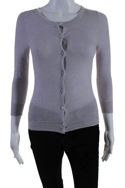 J Crew Women's Round Neck Long Sleeves Cashmere Sweater Gray Size XXS