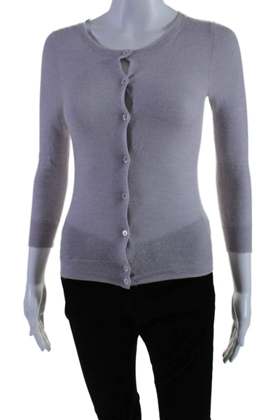 J Crew Women's Round Neck Long Sleeves Cashmere Sweater Gray Size XXS