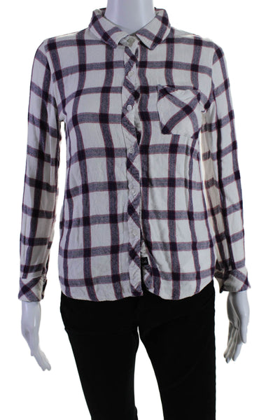 Rails Women's Collared Long Sleeves Button Down Plaid Shirt Size XS