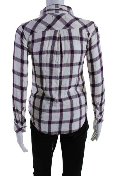 Rails Women's Collared Long Sleeves Button Down Plaid Shirt Size XS