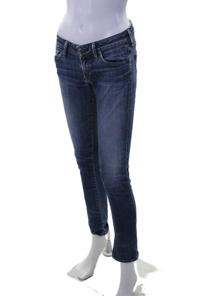 Citizens of Humanity Womens Medium Wash High Rise Racer Skinny Jeans Blue 26