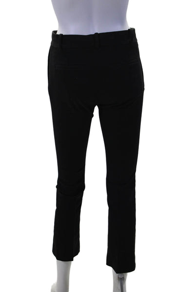 Frame Women's Hook Closure Flat Front Straight Leg Dress Pants Black Size 0