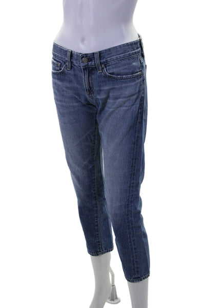 AG Women's Midrise Five Pockets Medium Wash Straight Leg Denim Pants Size 25