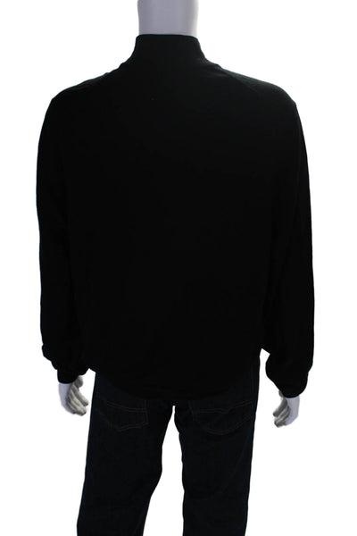 Bloomingdales The Mens Store Mens Black Merino Wool 1/2 Zip Sweater Top Size XXL