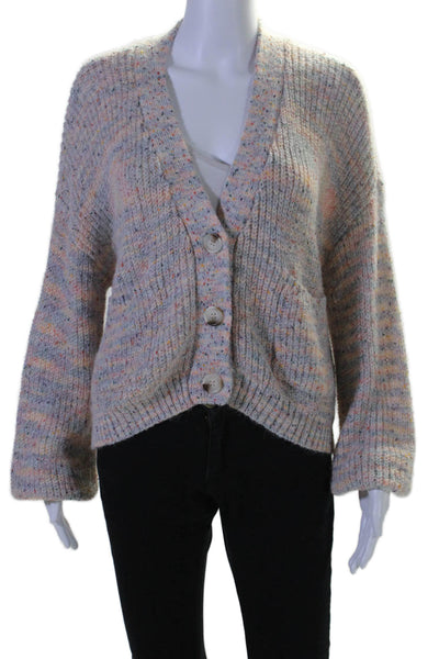 BB Dakota Women's V-Neck Long Sleeves Button Down Cardigan Multicolor Size XS