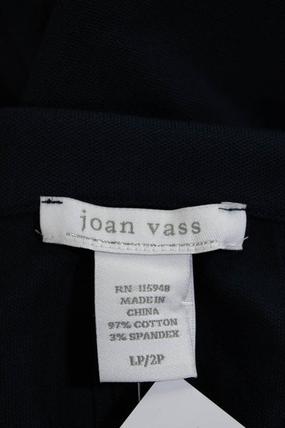 Joan Vass Womens Short Sleeve 1/2 Zip Long Basic Dress Blue Size Large