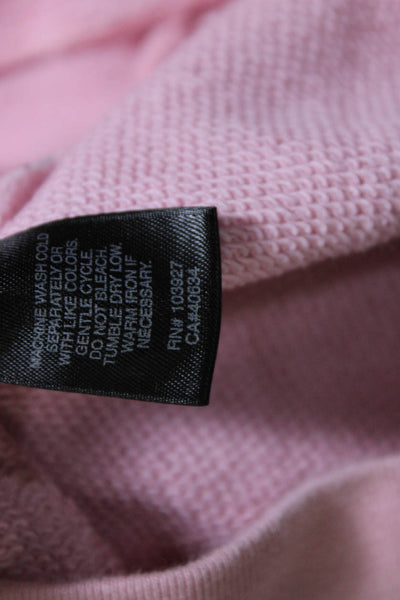 Marc Jacobs Womens Long Sleeve Crew Neck Sweatshirt Pink Cotton Size Large