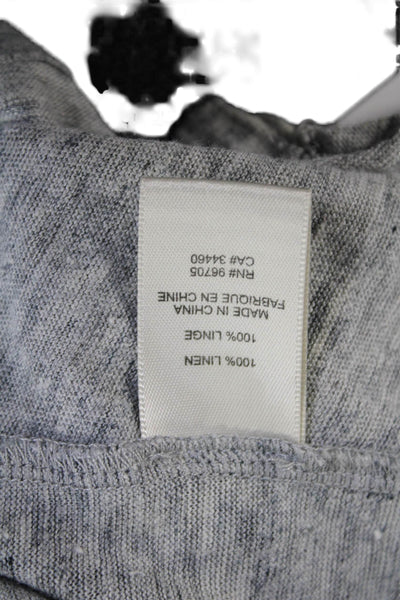 Rebecca Taylor Womens Short Sleeve Off Shoulder Tee Shirt Gray Cotton Size Small