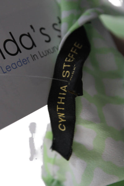 Cynthia Cynthia Steffe Womens Abstract Print Sleeveless Tank Top Green Small