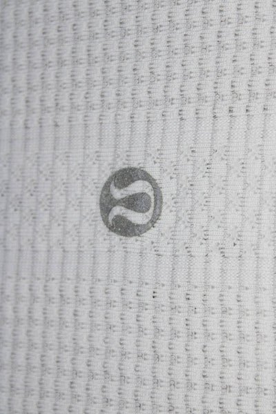 Lululemon Womens Long Sleeve Crew Neck Tight Knit Athletic Top White Medium