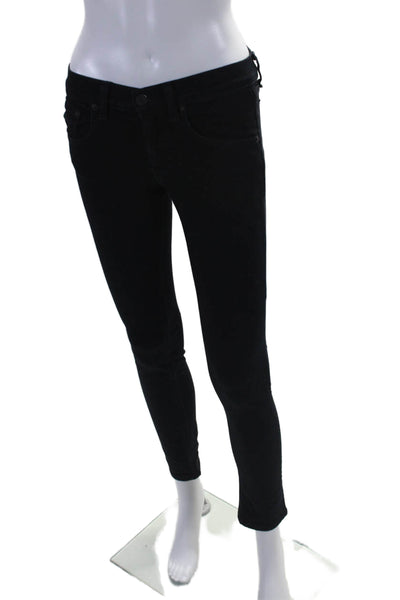 Rag & Bone Womens Mid Rise Dark Wash Skinny Jeans Blue Size 24