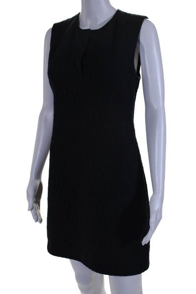 3.1 Phillip Lim Women's Round Neck Sleeveless A-Line Mini Dress Black Size 2