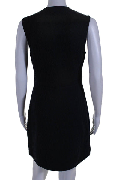 3.1 Phillip Lim Women's Round Neck Sleeveless A-Line Mini Dress Black Size 2