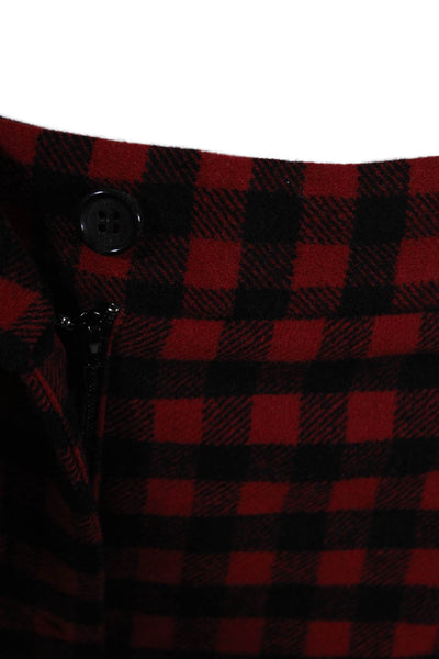 Michael Kors Women's Button Closure Flat Front Straight Leg Plaid Pants Size 2