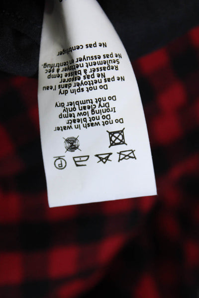Michael Kors Women's Button Closure Flat Front Straight Leg Plaid Pants Size 2