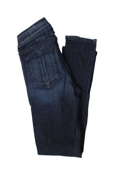 Rag & Bone Jean Womens Dark Wash Mid Rise Ankle Zip Skinny Jeans Blue Size 24