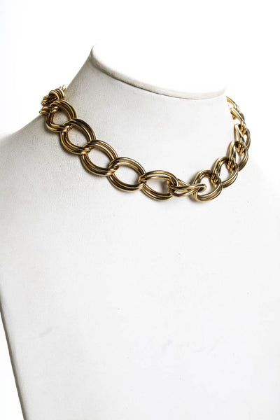 Erwin Pearl Womens Gold Tone Double Link Necklace 16"