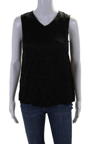 DKNY Womens Pullover Sleeveless Scoop Neck Basic Blouse Black Size 6