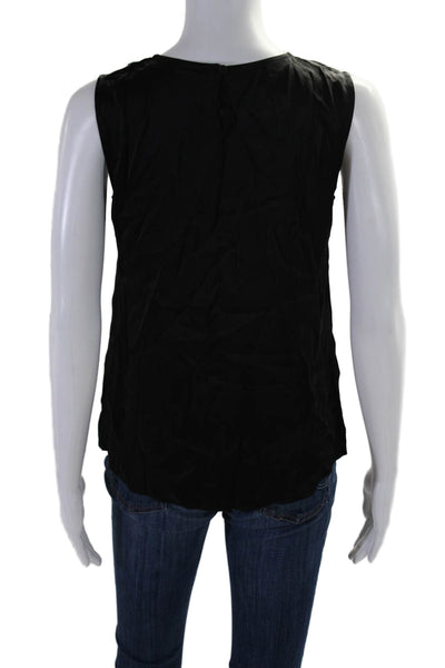 DKNY Womens Pullover Sleeveless Scoop Neck Basic Blouse Black Size 6