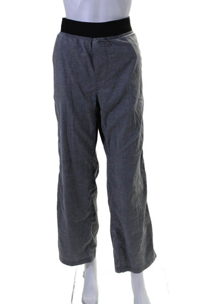 prAna Womens Pull On High Rise Wide Leg Pants Gray Black Size Extra Large