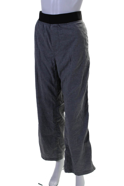 prAna Womens Pull On High Rise Wide Leg Pants Gray Black Size Extra Large