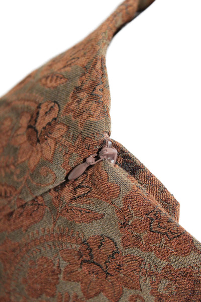 QL2 Womens Floral Paisley Print Creased Ollie Pants Brown Wool Size EUR 42