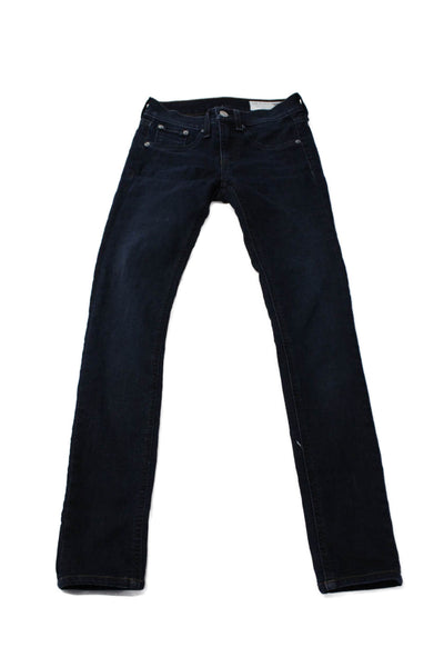 Rag & Bone Jean Womens Cotton Blend Denim Low-Rise Skinny Jeans Blue Size 24