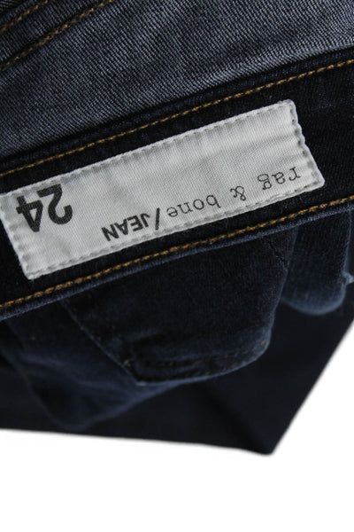 Rag & Bone Jean Womens Cotton Blend Denim Low-Rise Skinny Jeans Blue Size 24